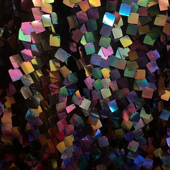 Gorgeous High Fashion Iridescent Cape & Spaghetti strap dress Suit. - Picture 2 of 4